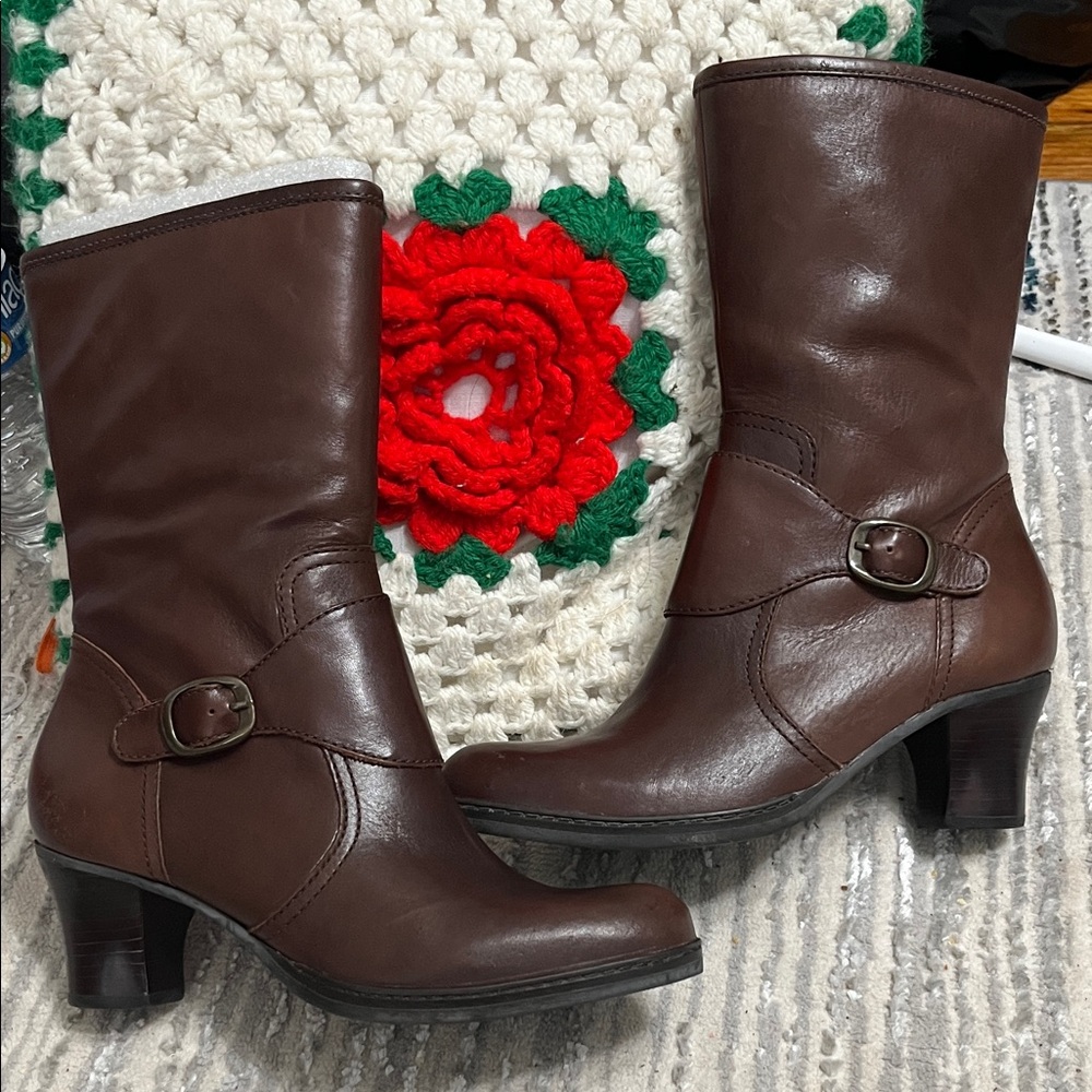 Elegant Brown Leather Boots